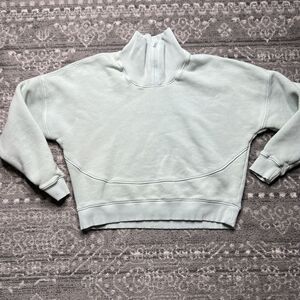 Outdoor Voices Nimbus Women’s 1/4 Zip Sweatshirt Size Medium Mint Green Organic